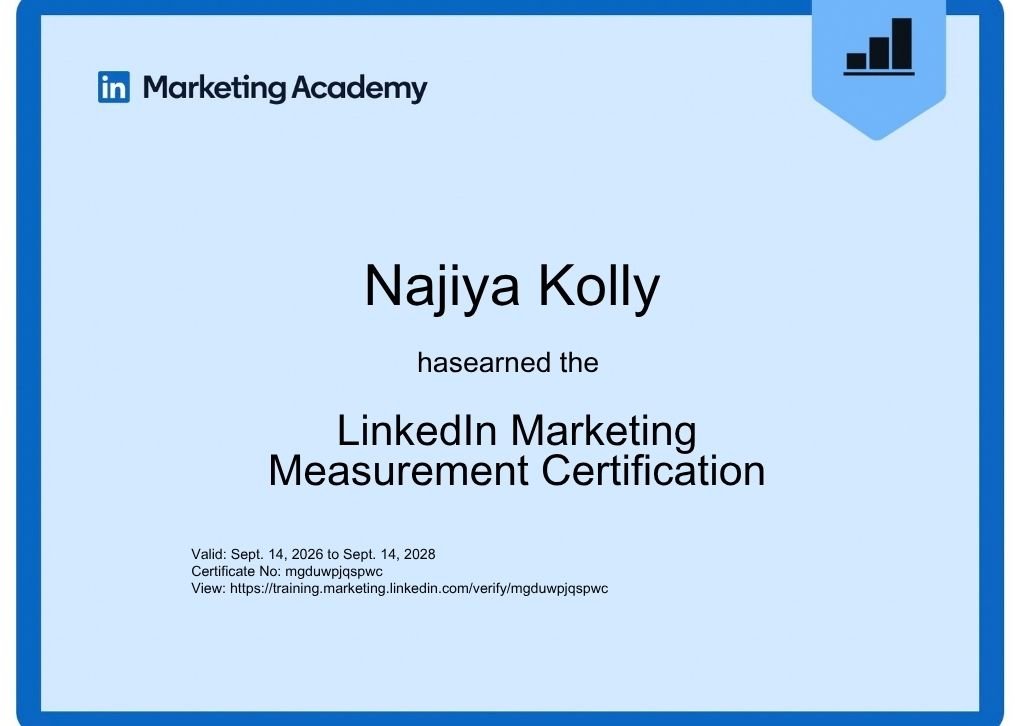 best digital marketer in calicut- linkedin certificate
